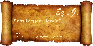 Szatlmayer Jenő névjegykártya
